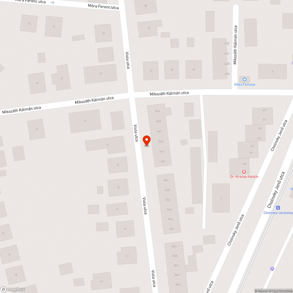 Beszakadt járda bejelentés helye