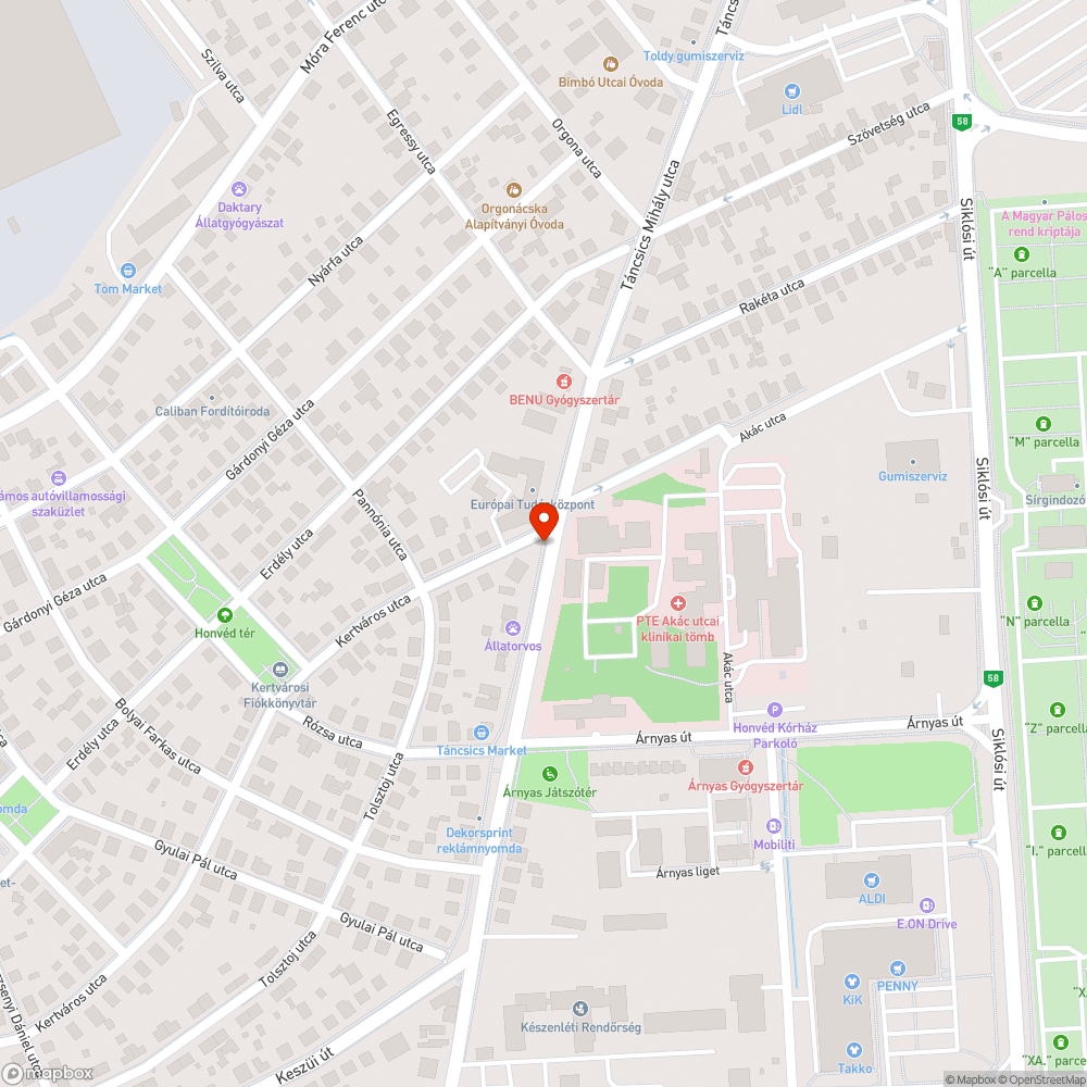 Töredezett, régi beton bejelentés helye