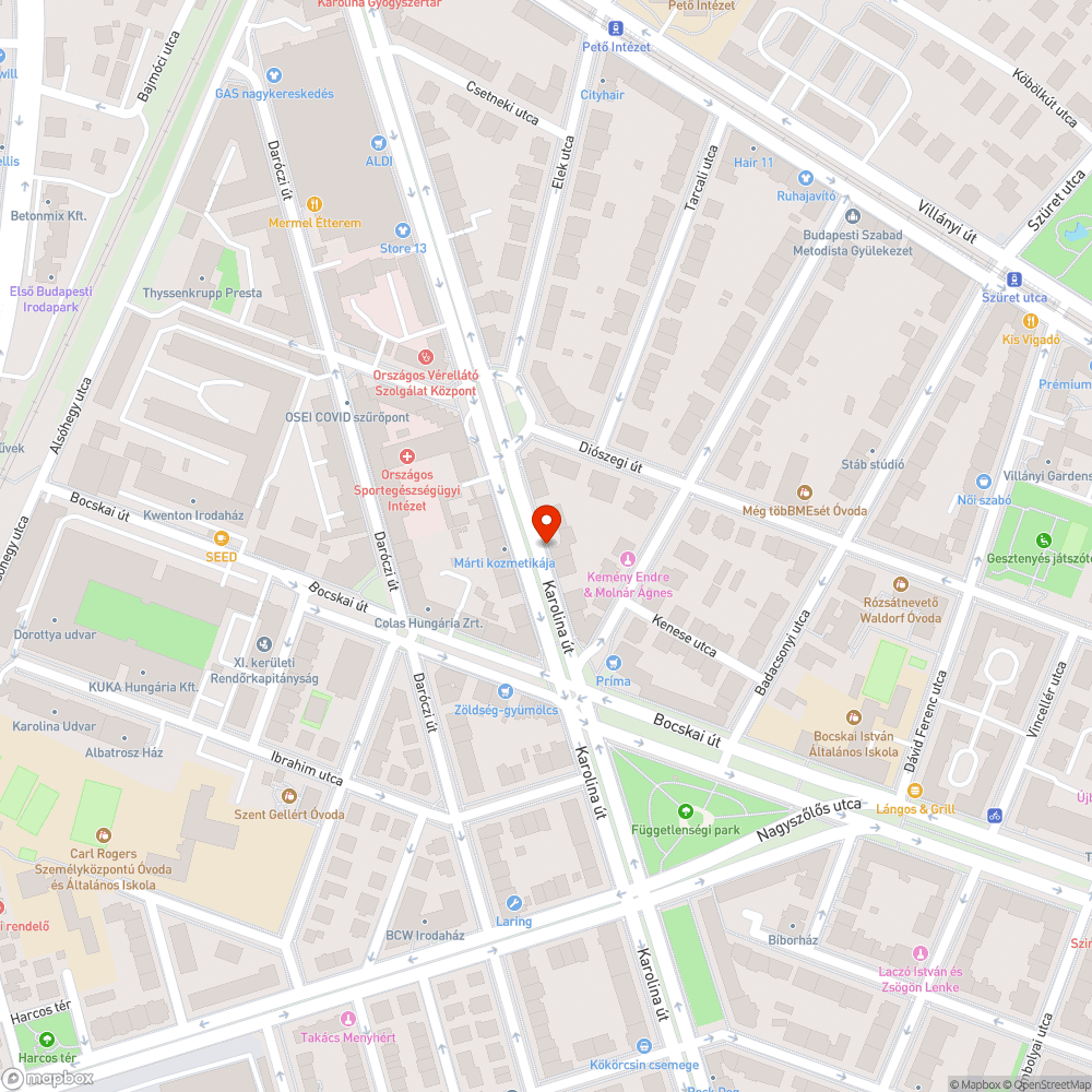 Erősen puklis bejelentés helye