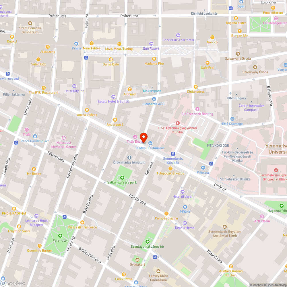 Üllői kerékpársáv tisztítása bejelentés helye