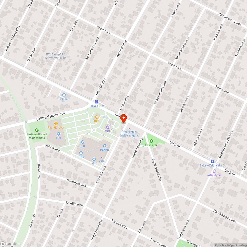 Tönkrement, felfagyott, kigazosodott járda bejelentés helye