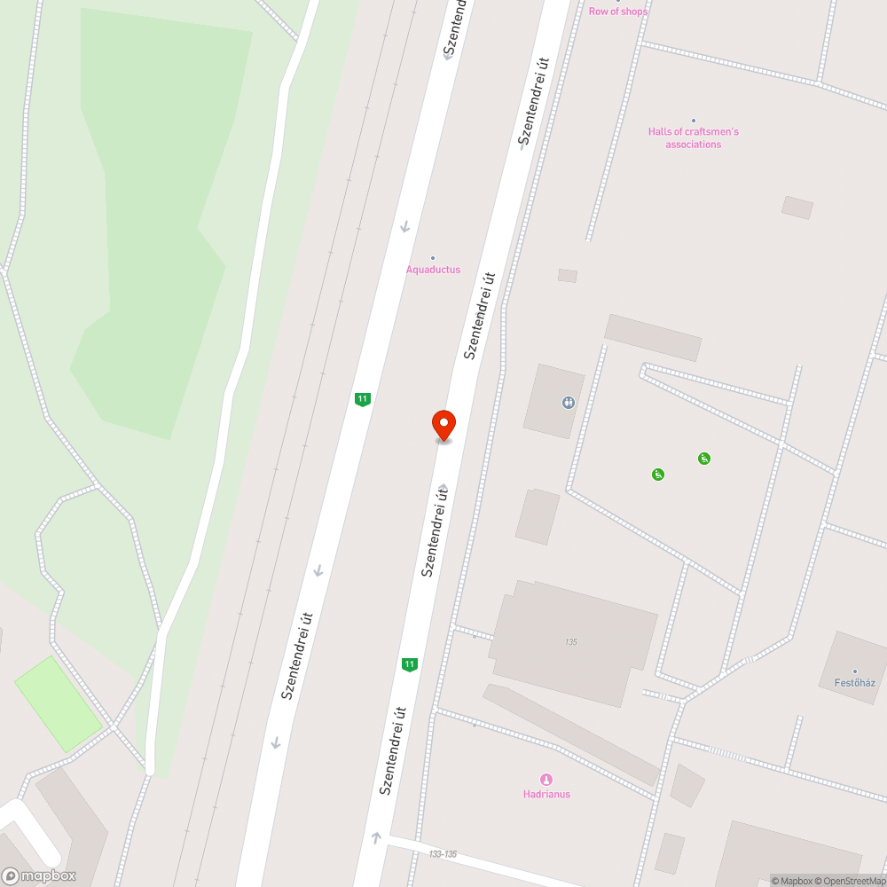 Kátyú a Szentendrei úton bejelentés helye