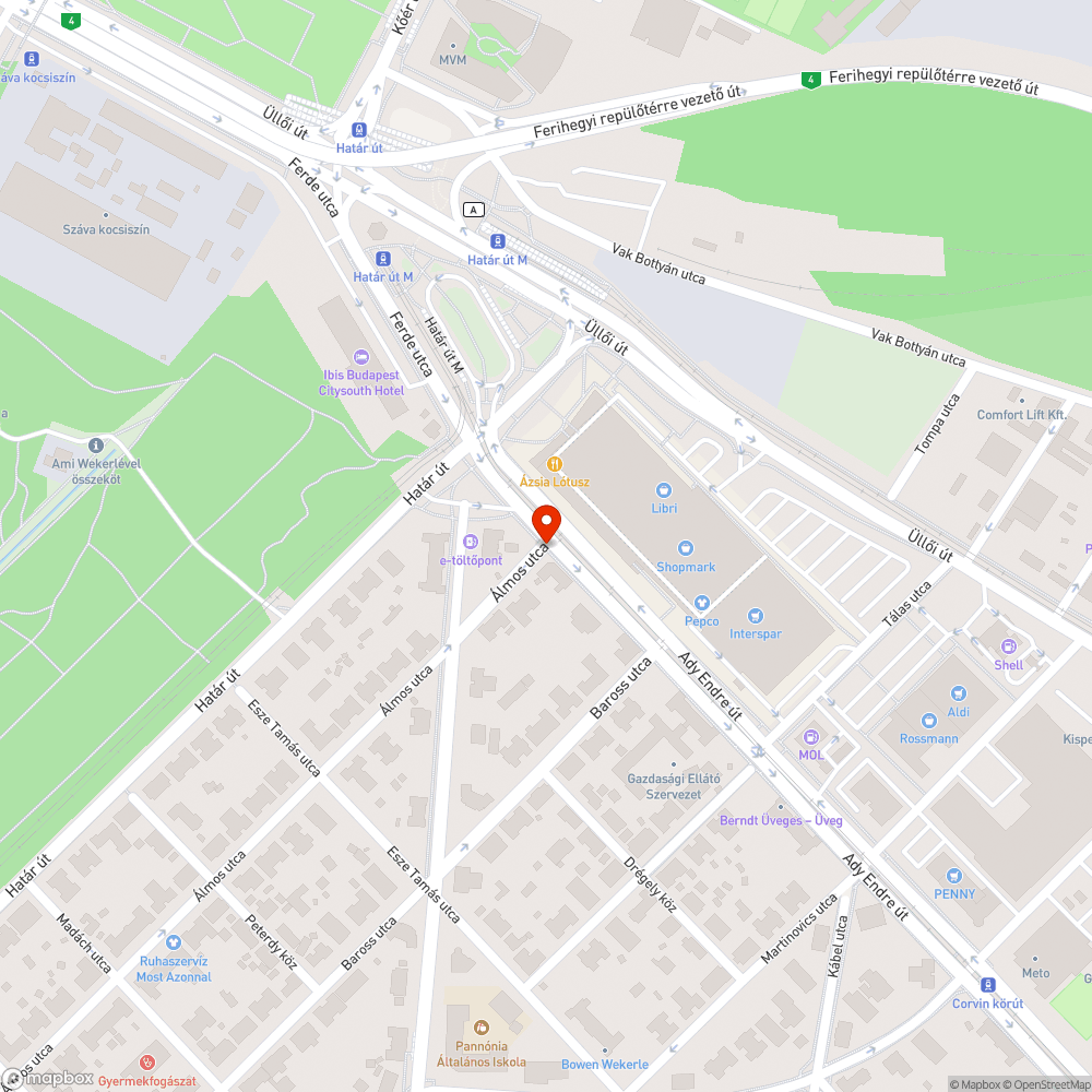 Növényzet által takart tábla bejelentés helye