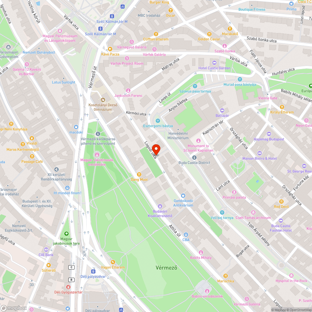 Láda a járda közepén bejelentés helye