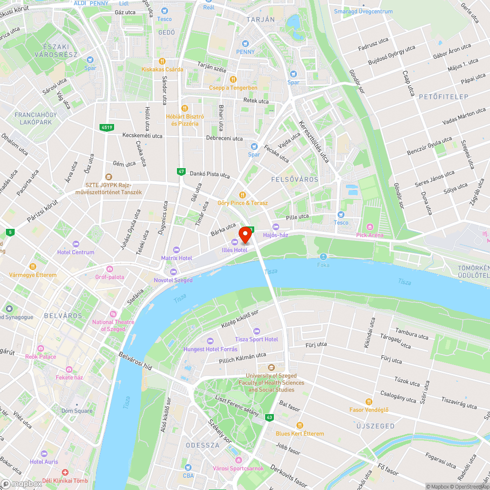 Leszakadt lámpafej bejelentés helye