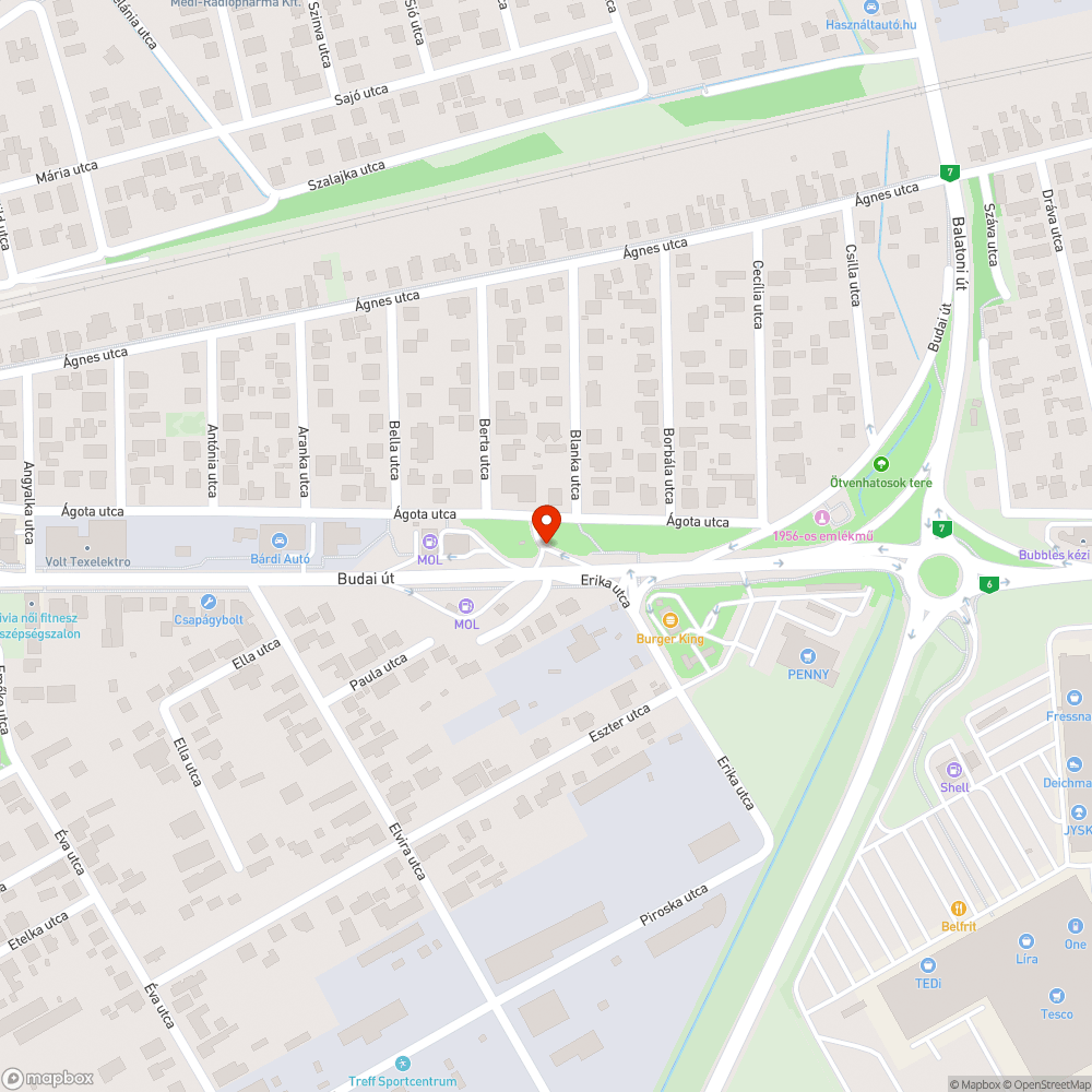 A lekanyarodó sávban parkoló autó bejelentés helye