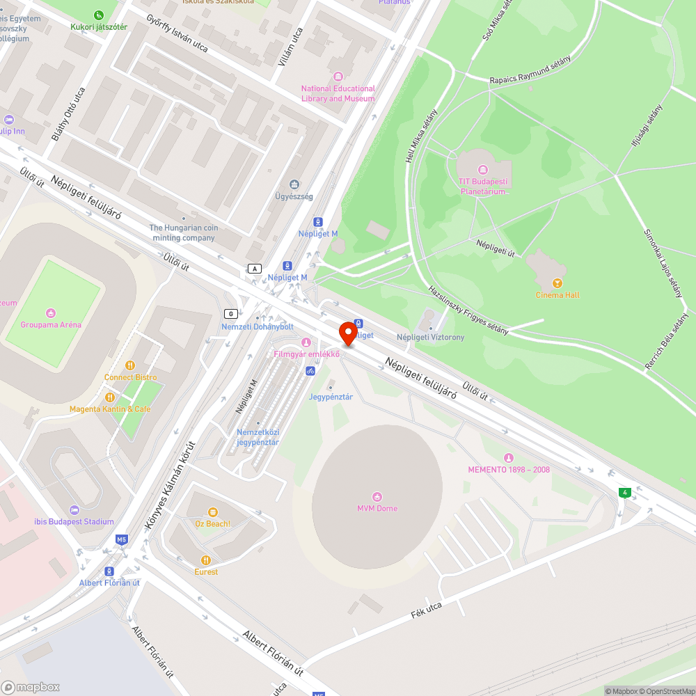 Eltűnt fényterelő bejelentés helye