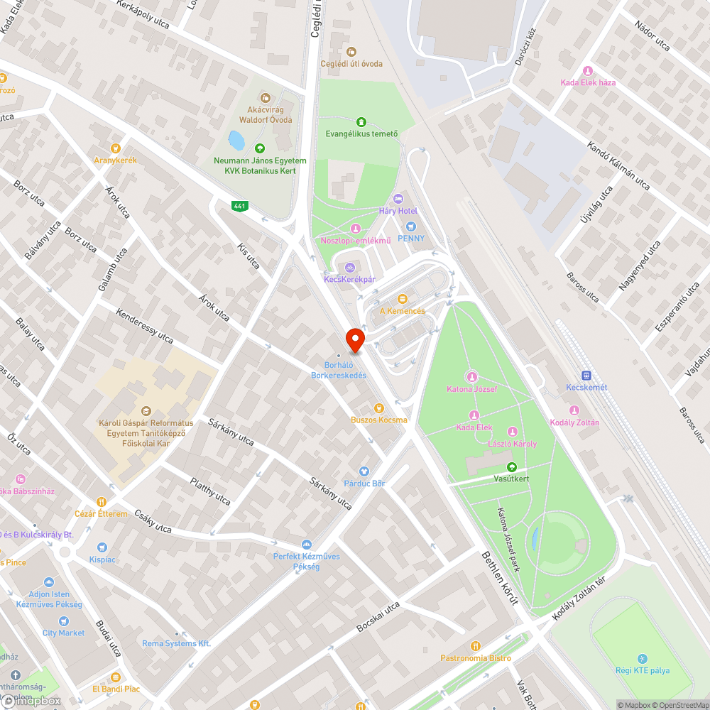 Sérült keret bejelentés helye