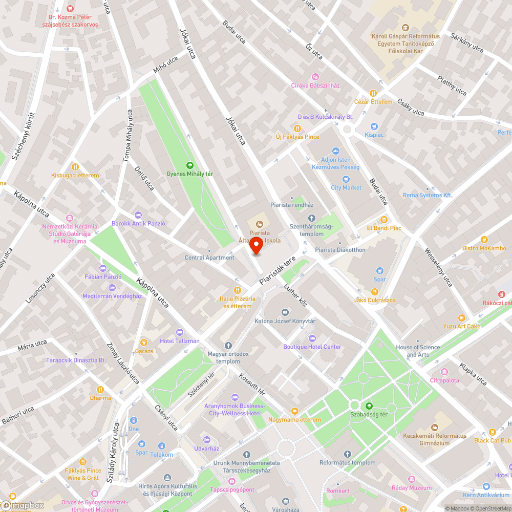 Megdőlt lámpa bejelentés helye