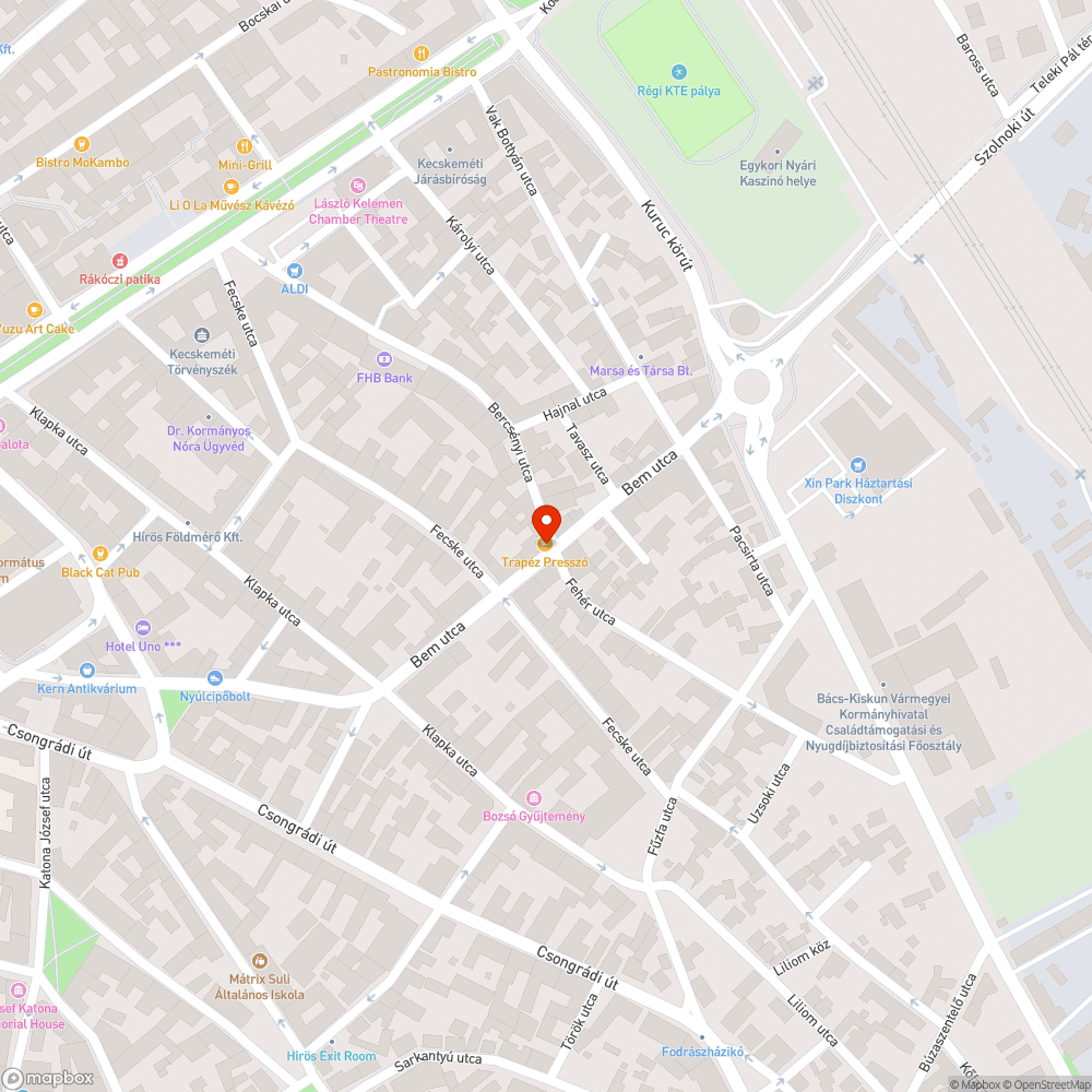 Töredezett járda bejelentés helye