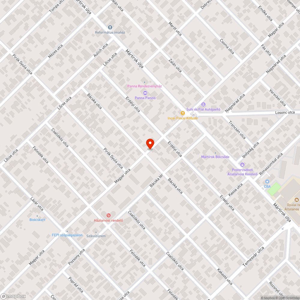 Kiégett lámpa bejelentés helye