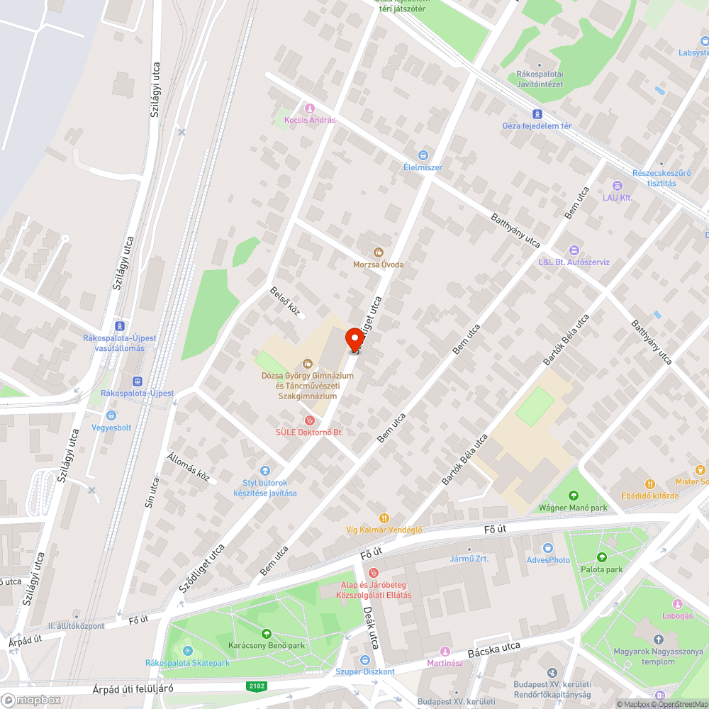 Nem látható gyalogos, gyerek bejelentés helye