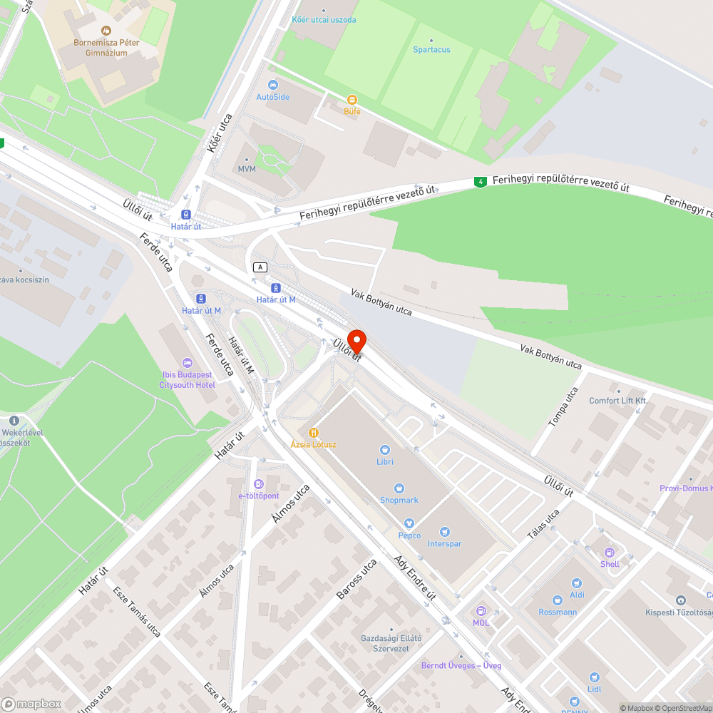 Le vannak döntve pollerek bejelentés helye