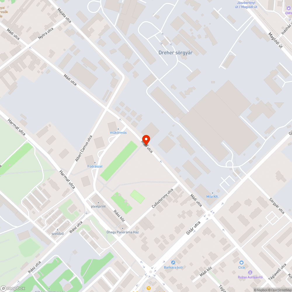 2 kiégett lámpa - Mádi utca bejelentés helye