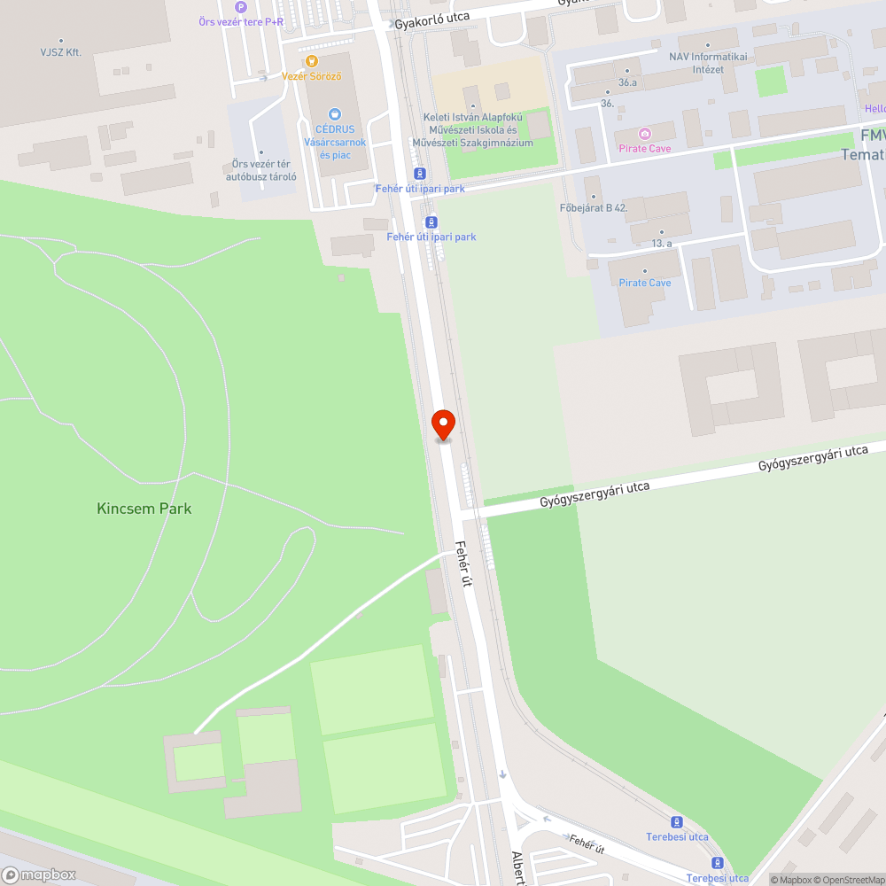 Kiégett lámpa - Fehér út bejelentés helye