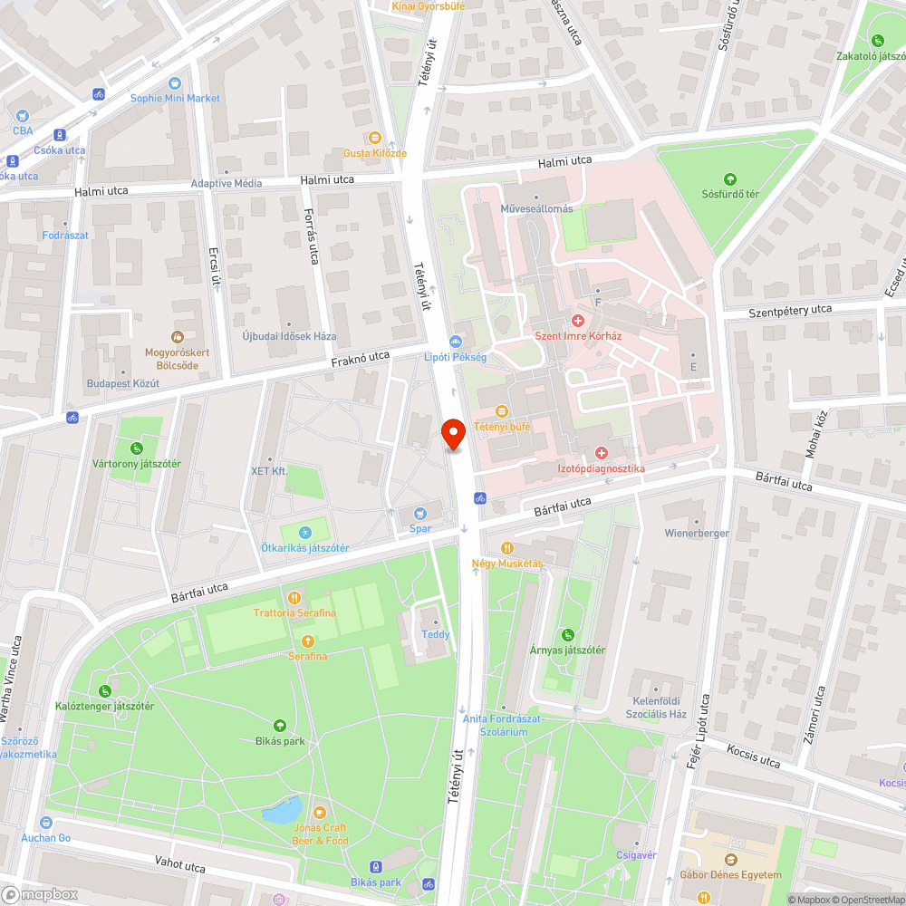 Hibás a Tétényi út páratlan kerékpárútja bejelentés helye