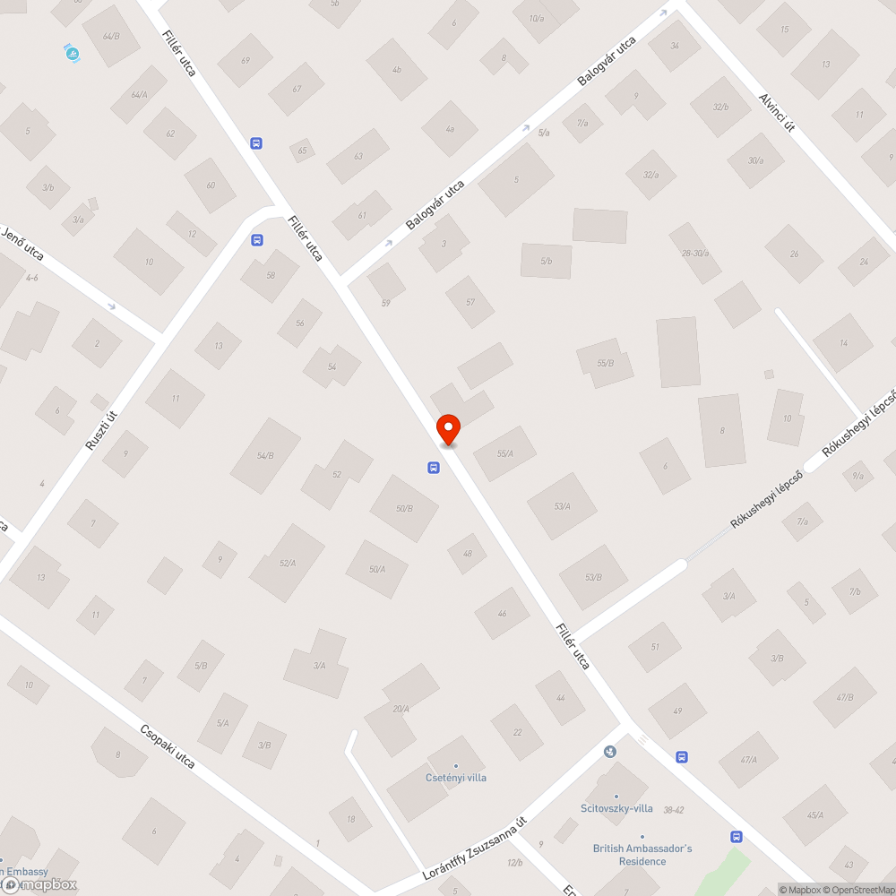 Fillér-Balogvár-Ruszti úti parkolás bejelentés helye