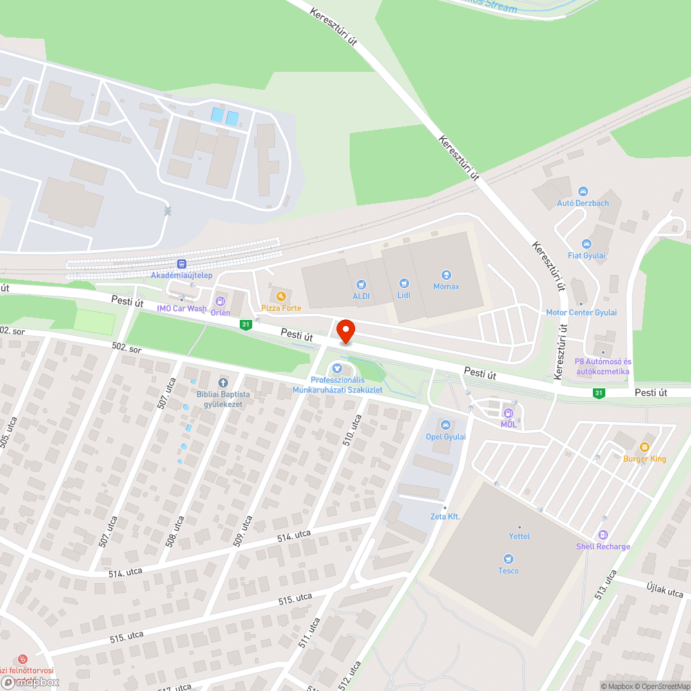 Falevelek bejelentés helye