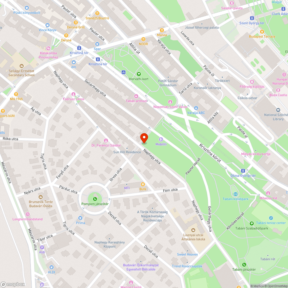 Rendszeresen szemetes terület a Tabánban bejelentés helye