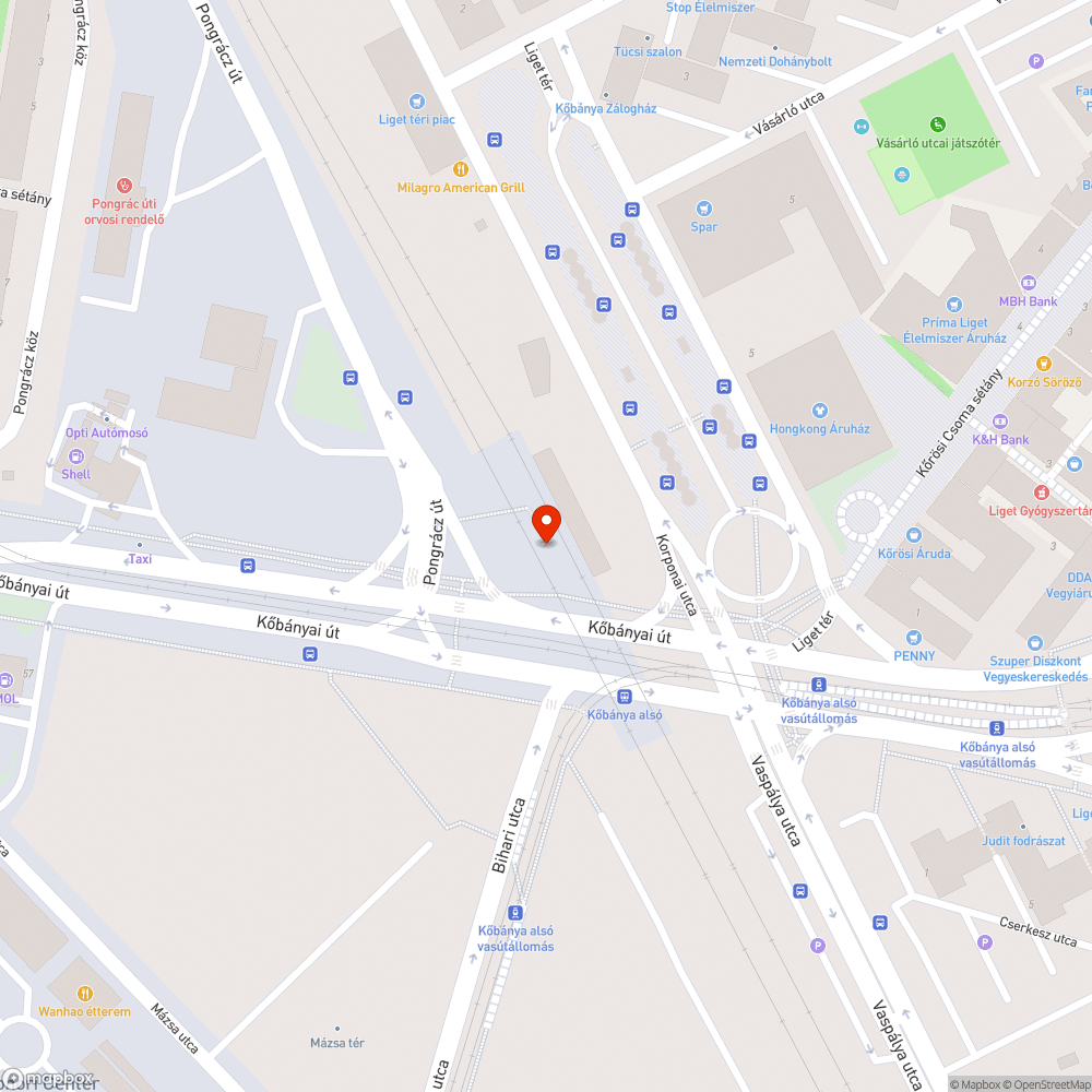 Kőbánya alsó vasútállomás bejelentés helye