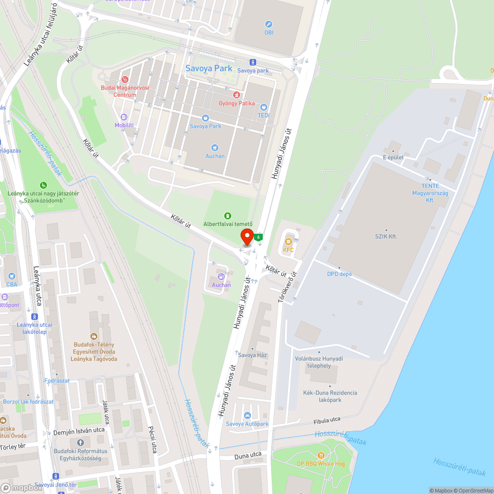 Kátyúk úton és járdán bejelentés helye