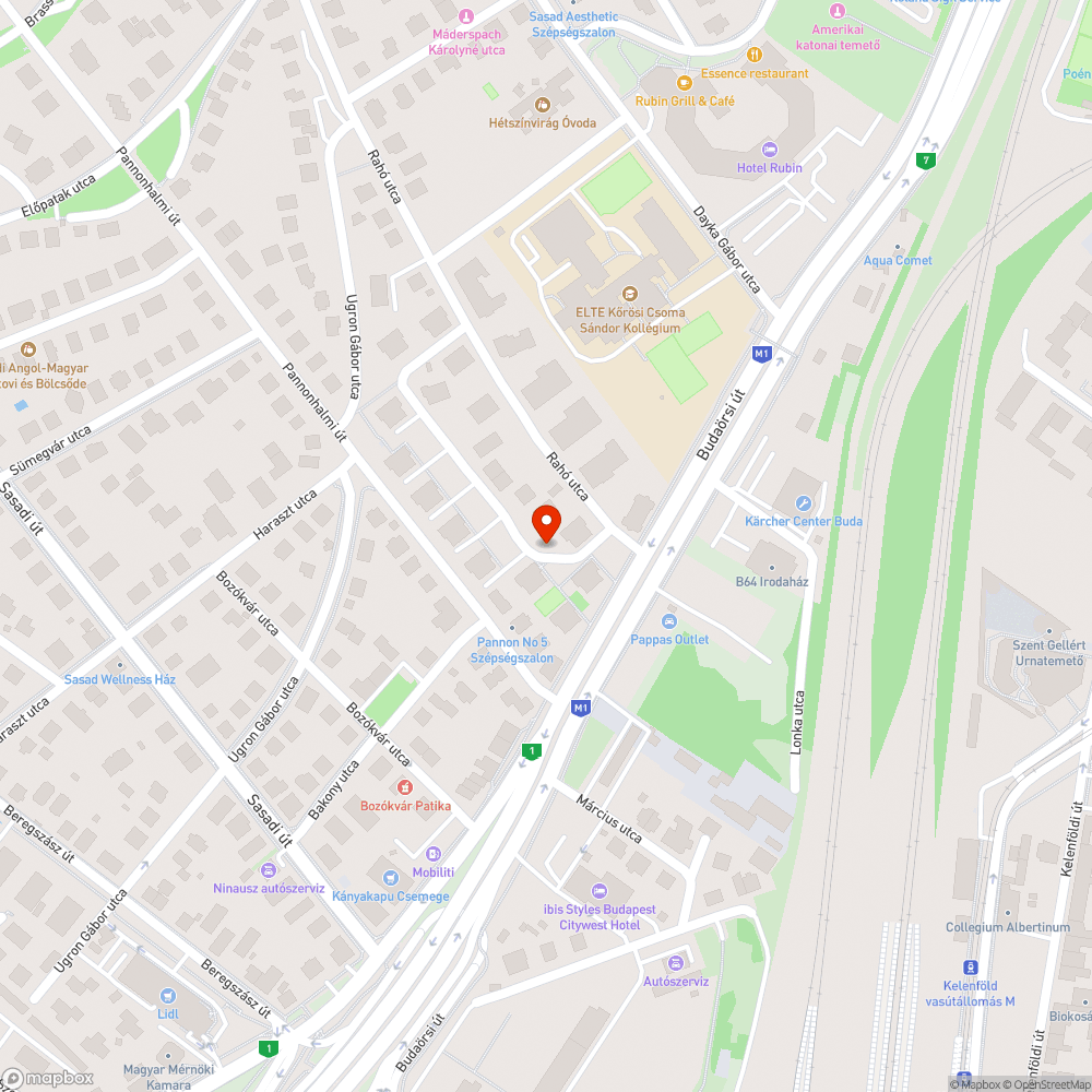 Rahó utca kidőlt kuka bejelentés helye