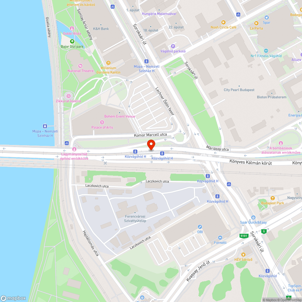 Összefirkált megálló bejelentés helye