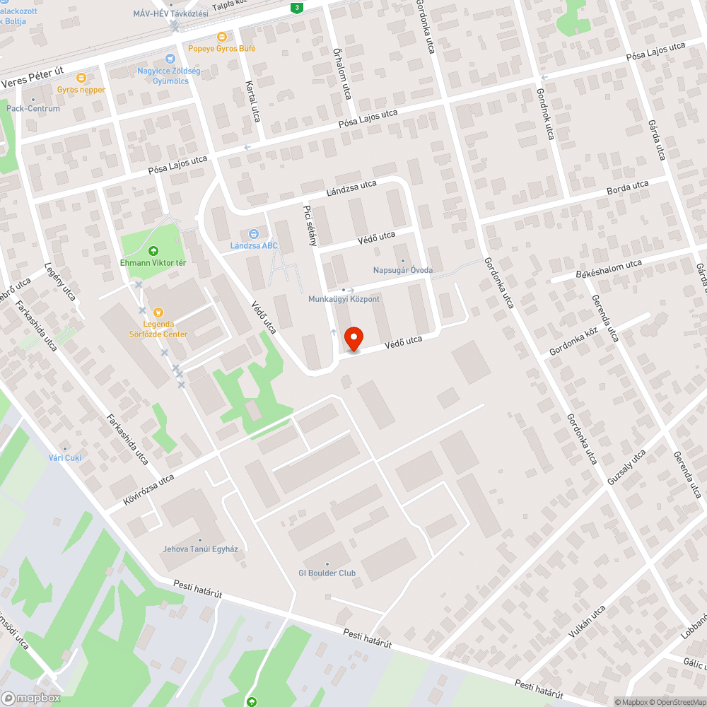 Gumiabroncs bejelentés helye