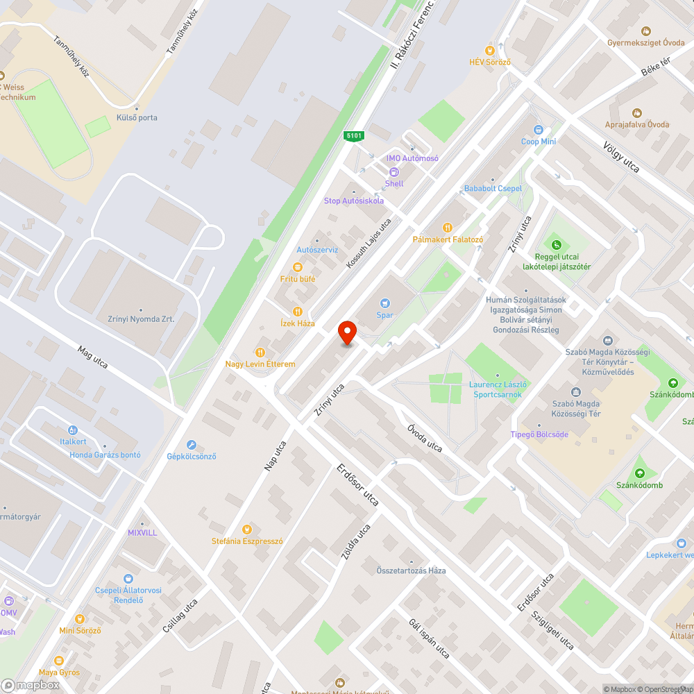 Csepeli tavak bejelentés helye