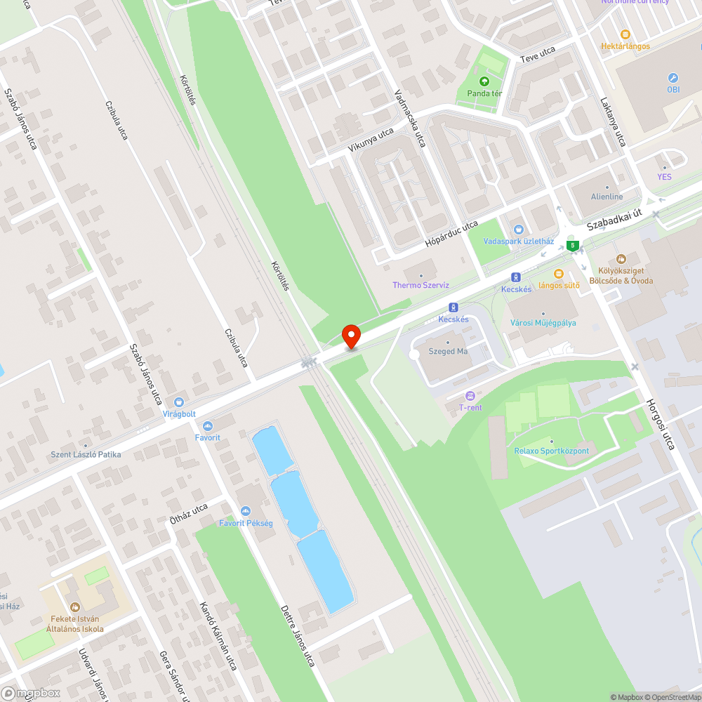 Nehezen belátható vasúti átjáró bejelentés helye