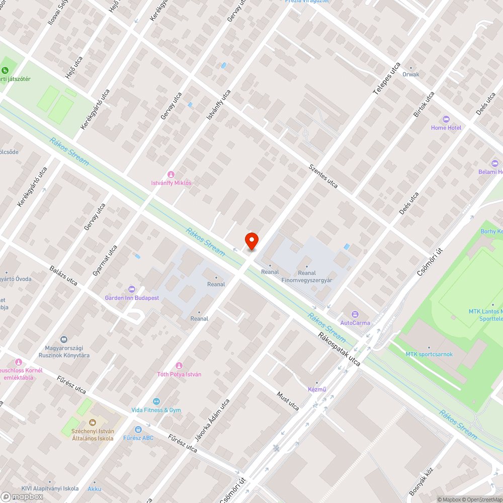 beszűkített járda bejelentés helye