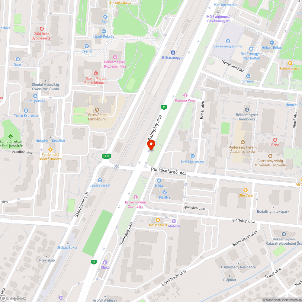 11-es út gyorsítósávban napok óta álló autó bejelentés helye