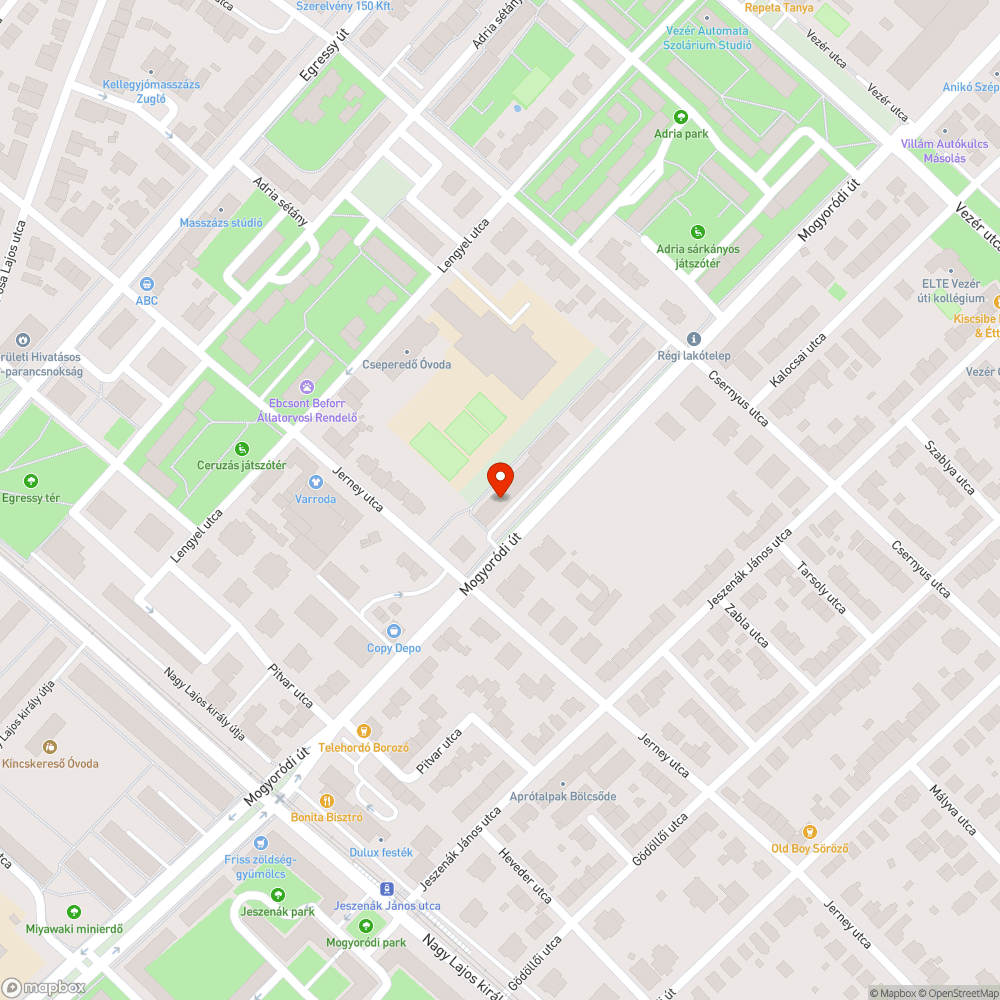 Közútra benyúló növényzet bejelentés helye