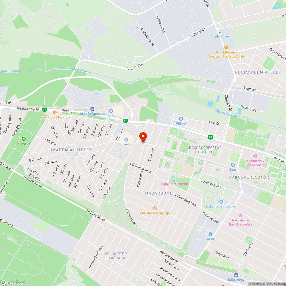 Kátyús út bejelentés helye