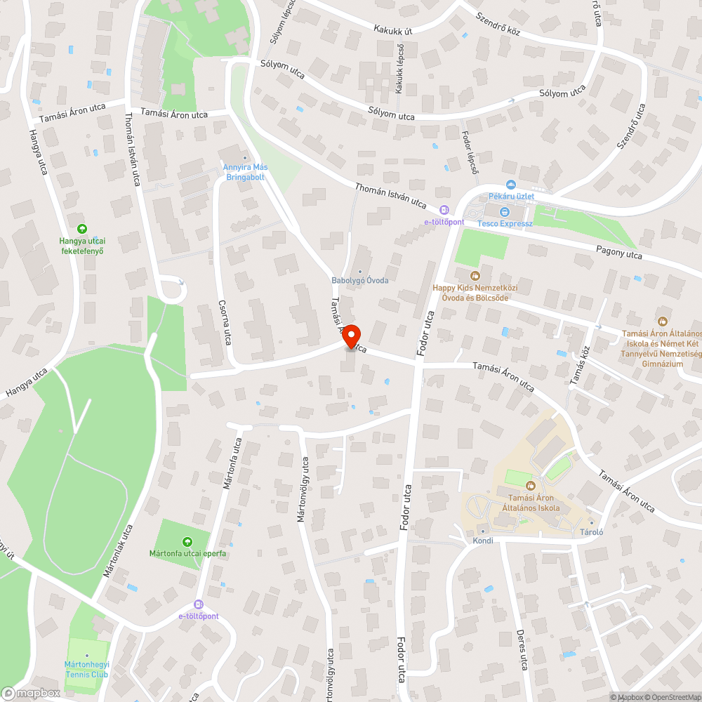 Jelöletlen kátyú bejelentés helye