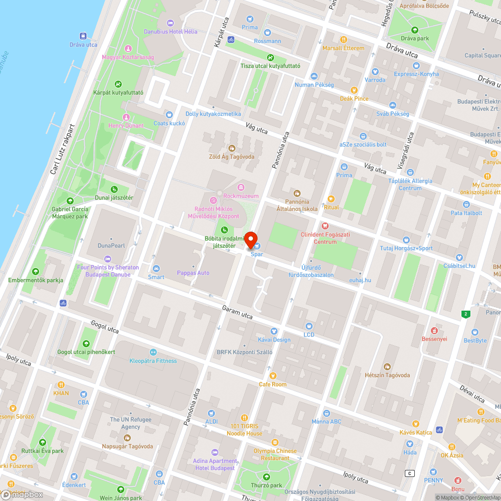 Járda lesüllyesztése XIII. Pannónia / Bessenyei sarkon a RaM Colosseumnál bejelentés helye