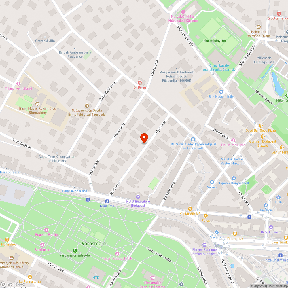 Elhagyott autó bejelentés helye