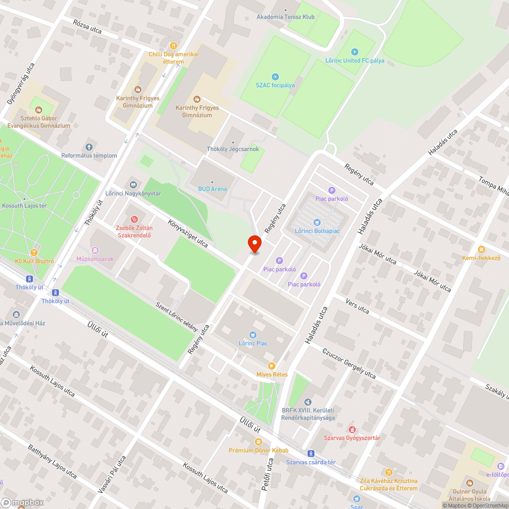 Jobbról kerülendő tábla bejelentés helye