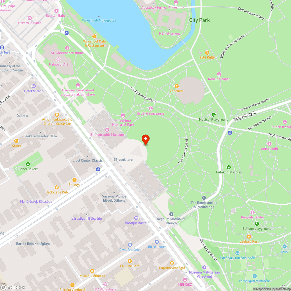 Emlékműbe parkolás bejelentés helye