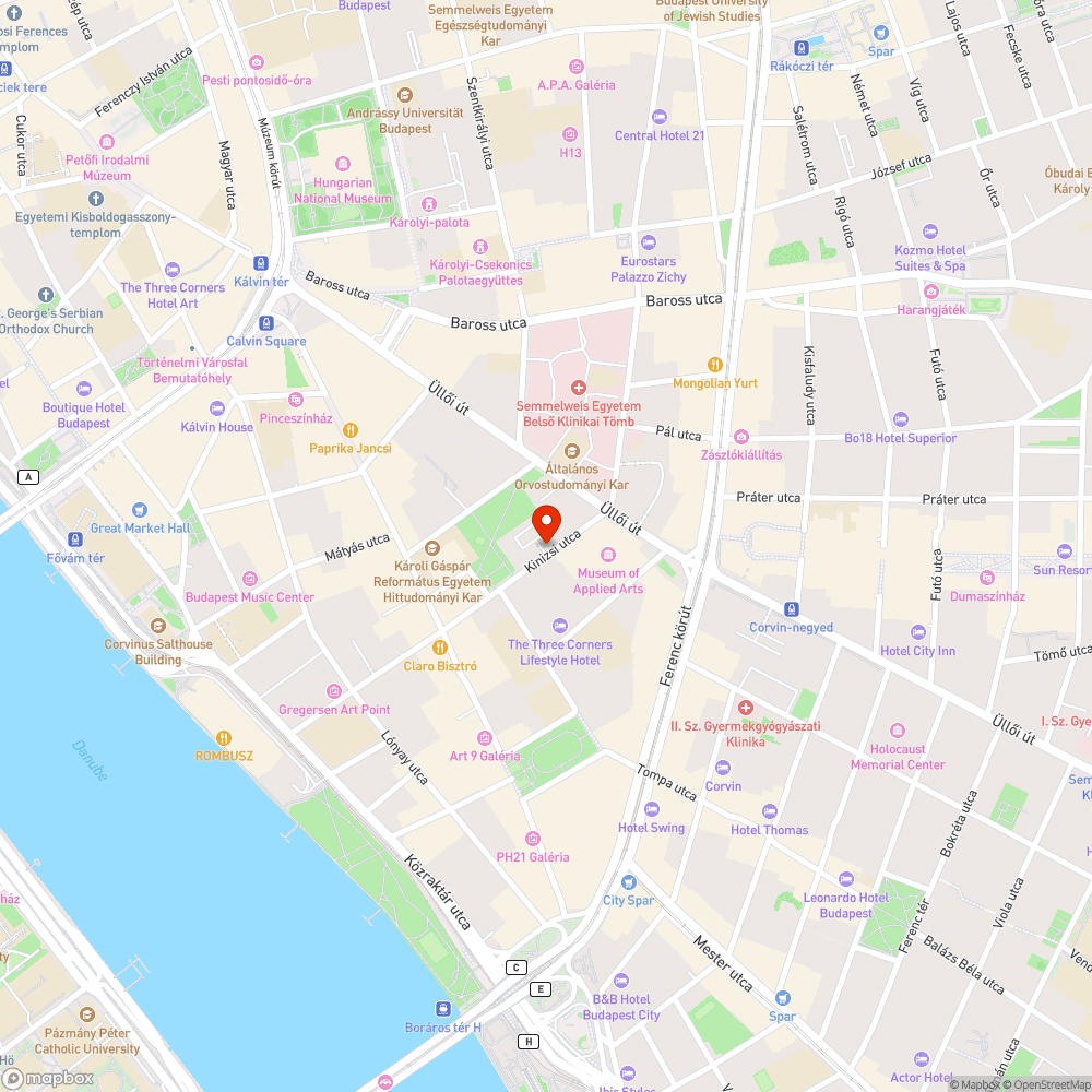 Kinizsi utcai 'illegalis' parkolas bejelentés helye