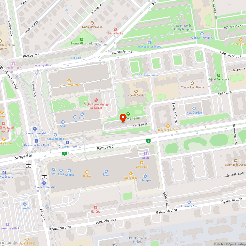 Felfestés hiánya a parkolóban bejelentés helye