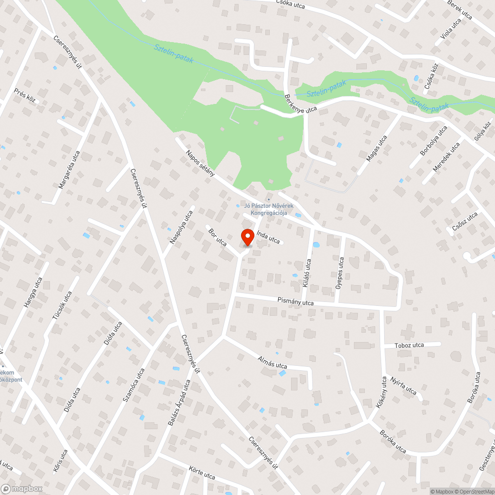 Veszélyes kátyúk Pismány utca és Inda utca bejelentés helye