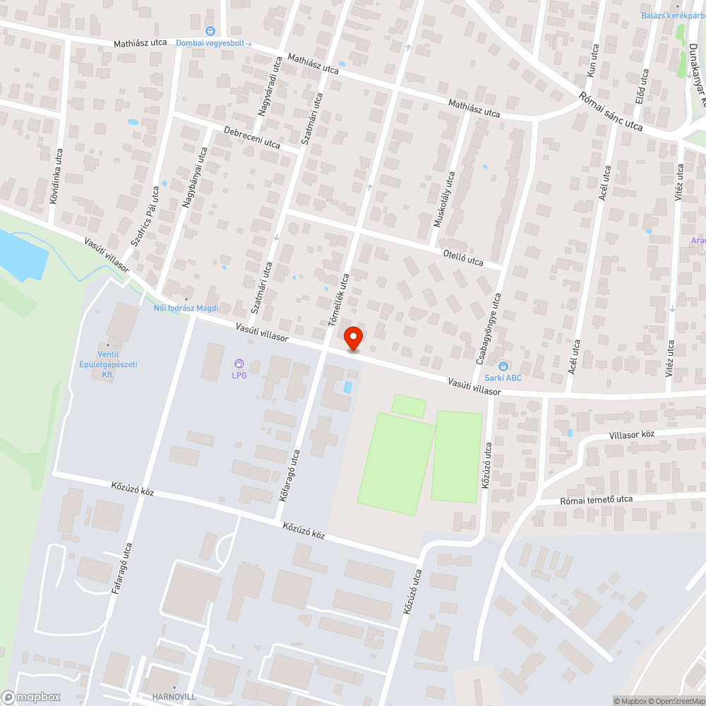 Vasuti villasori szemet bejelentés helye