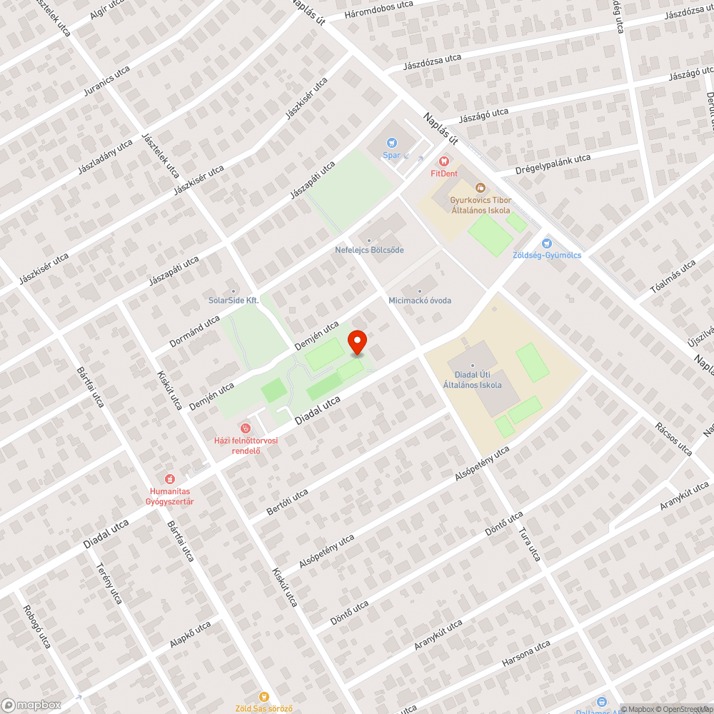 Balesetveszély a Diadal utcai játszótéren bejelentés helye