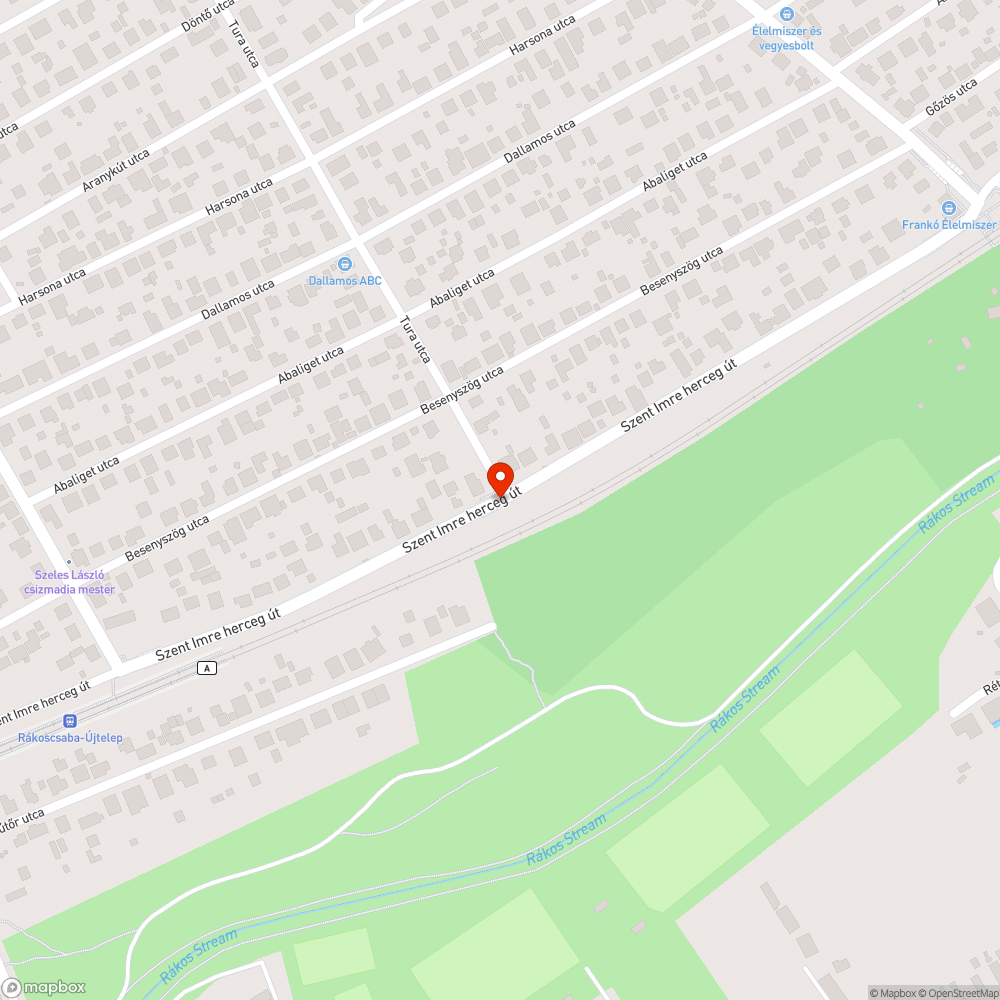 Megrongált utcanévtábla a Szent Imre herceg utcában bejelentés helye