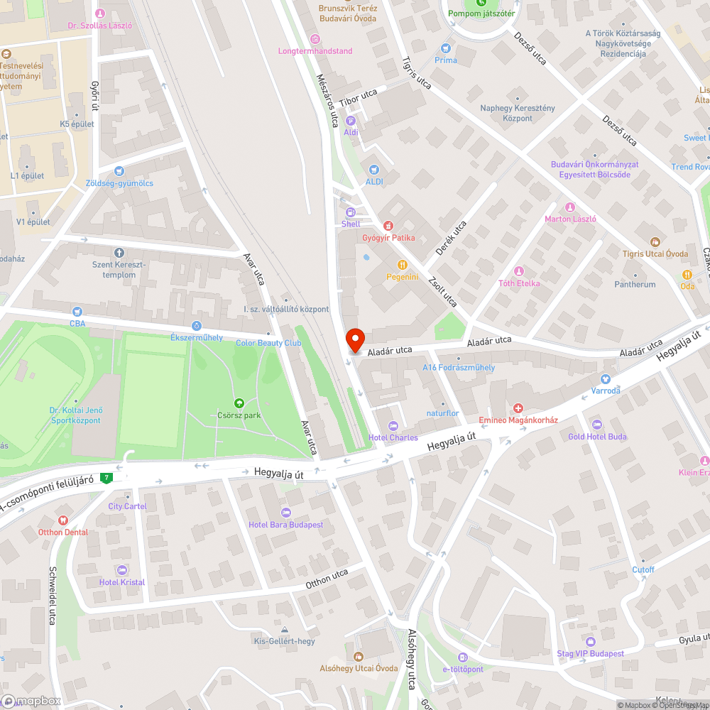 Zebra hiány I. kerület bejelentés helye