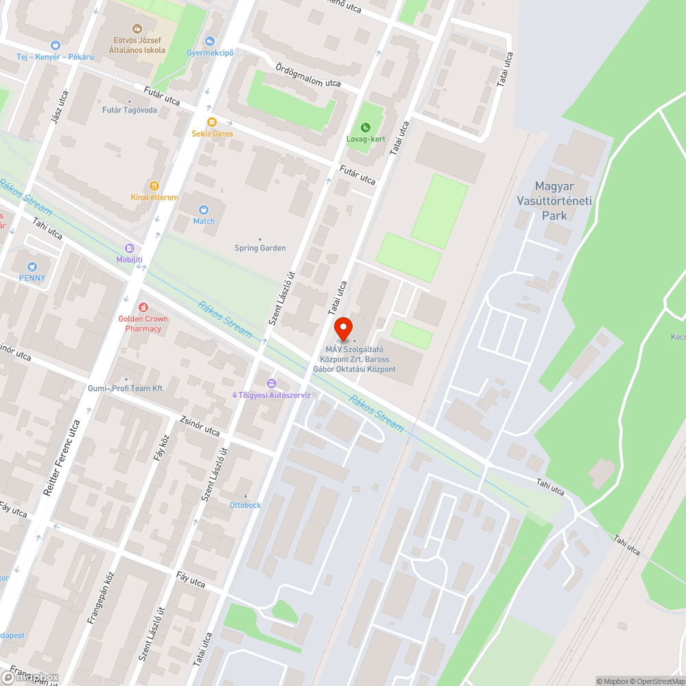 Eső után tavak a Tatai utcában bejelentés helye