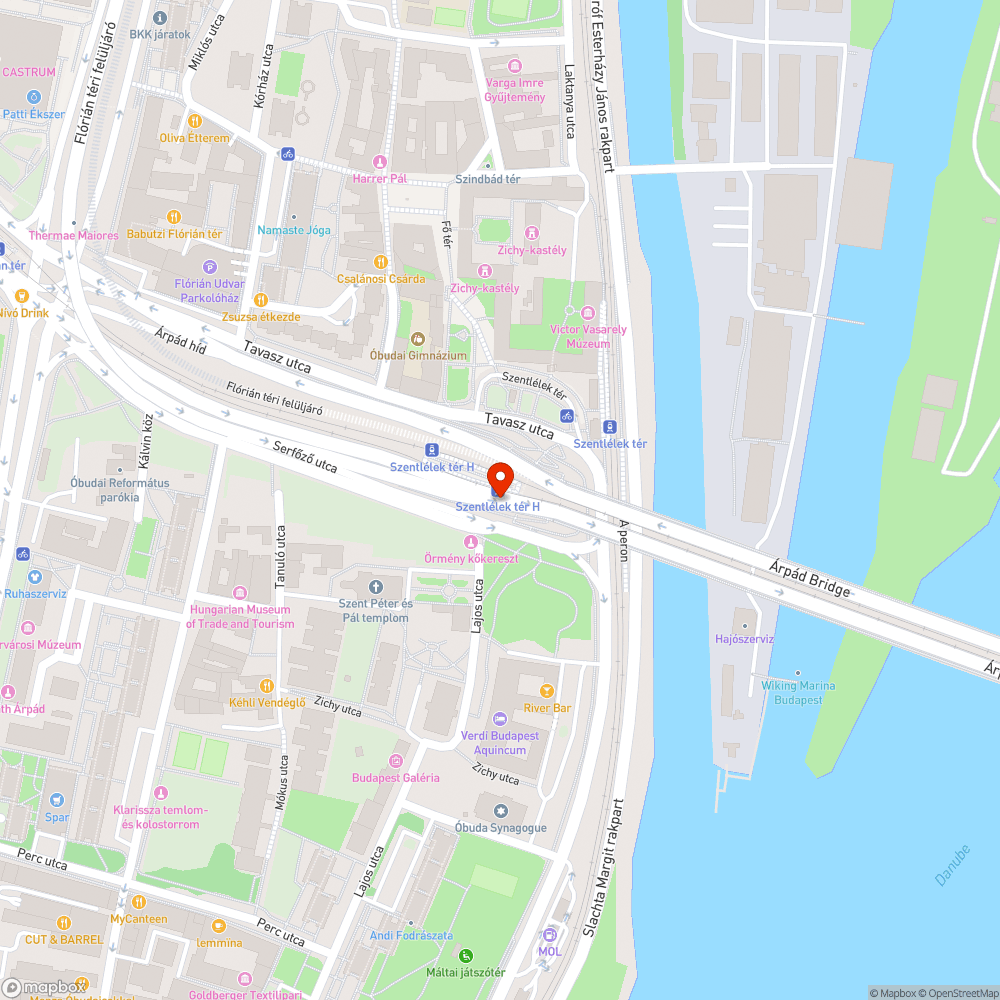 Szentendrei út – Árpád híd buszsáv bejelentés helye