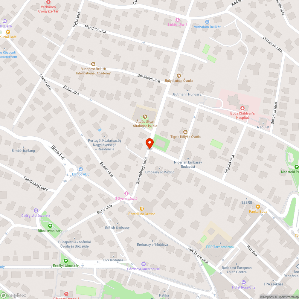 Veszélyes kátyú bejelentés helye