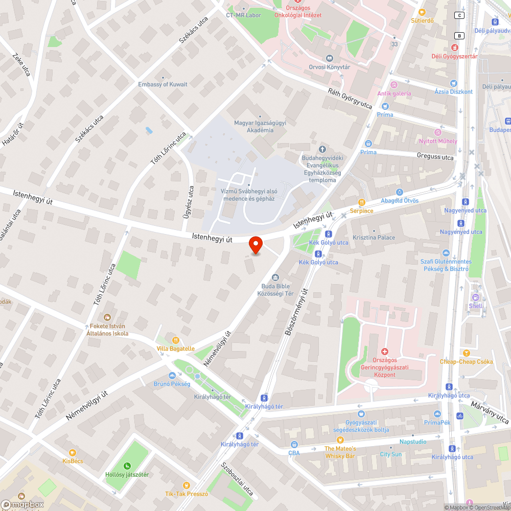 10 éve hiányzó fák az Istenhegyi 2a előtt S.O.S bejelentés helye